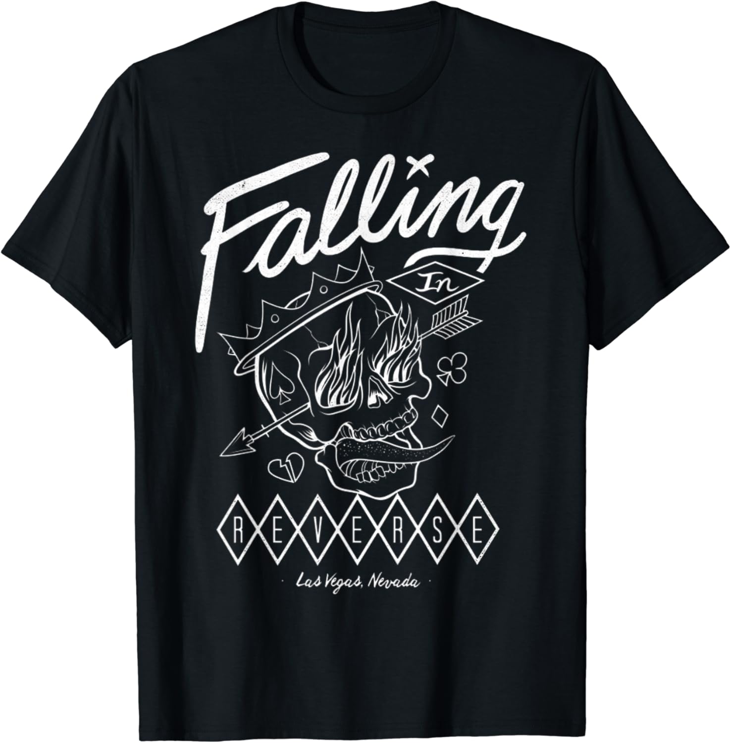 Falling In Reverse Official Merchandise Flame Skull TShirt Amazon.de Fashion